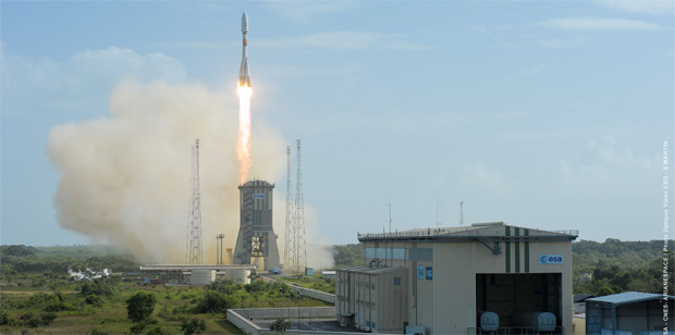 Soyouz met en orbite le premier satellite tout électrique SES-15