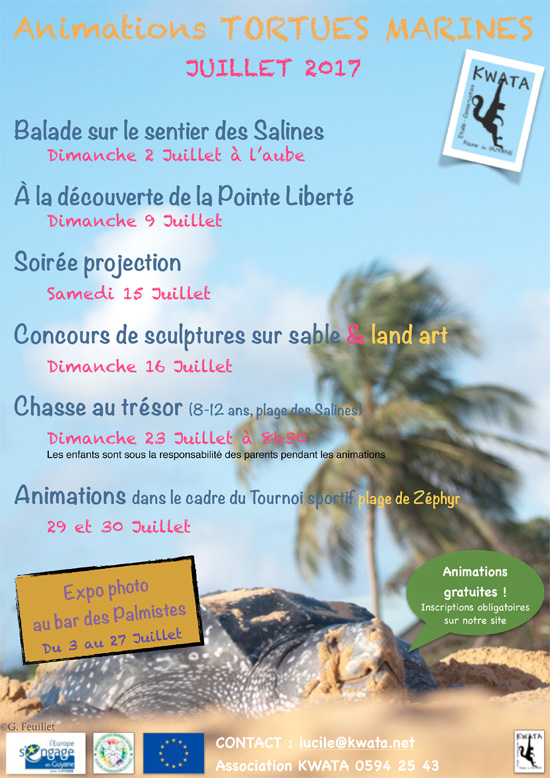 Animations tortues marines (juillet)