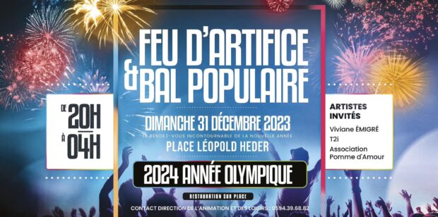 Feu d’artifice et bal populaire à Cayenne pour le passage de la nouvelle année