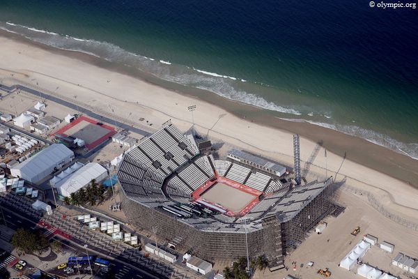 L'arène olympique de beach volley.