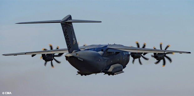 Un avion militaire A400M en renfort pour les évacuations sanitaires vers les Antilles