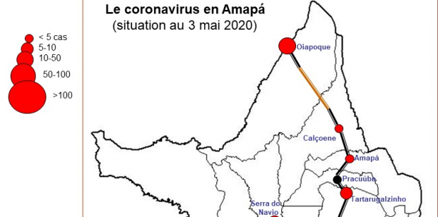 Covid-19 : la carte des villes touchées de l’Amapa, alors que le nombre de cas augmente à Saint-Georges de l’Oyapock, dernier cluster guyanais en date