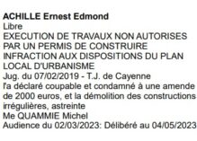 Démolition de l’immeuble illégal d’Edmond Achille : « c’est une obligation judiciaire qui incombe au propriétaire des lieux.»