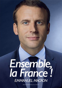 Emmanuel Macron candidat d'En Marche ! (EM) arrivé troisième en Outre-mer au 1er tour