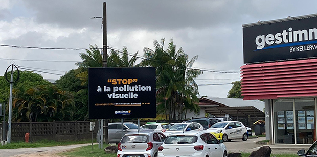 Vu à Cayenne : « Stop » à la pollution visuelle