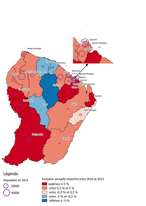 Population de Guyane en 2015 © Insee