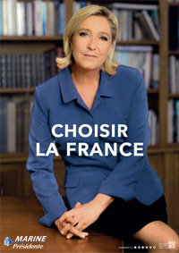 Marine Le Pen, candidate du Front Nationale (FN) arrivée en tête en Outre-mer au 1er tour