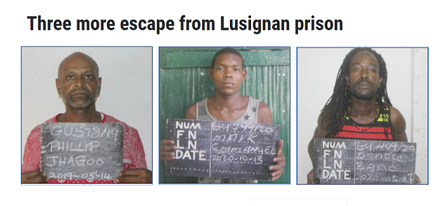 Six prisonniers dont cinq accusés de meurtre se sont évadés en un mois de la prison de Lusignan au Guyana