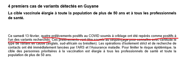 Coup de théâtre dans l’affaire de variants du Covid-19 trouvés chez quatre habitants de Guyane, le directeur d’Eurofins affirme n’avoir jamais dit qu’il s’agissait à coup sûr de l’un des trois variants préoccupants !