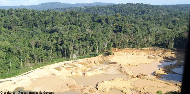 Bond de la déforestation minière depuis 2008